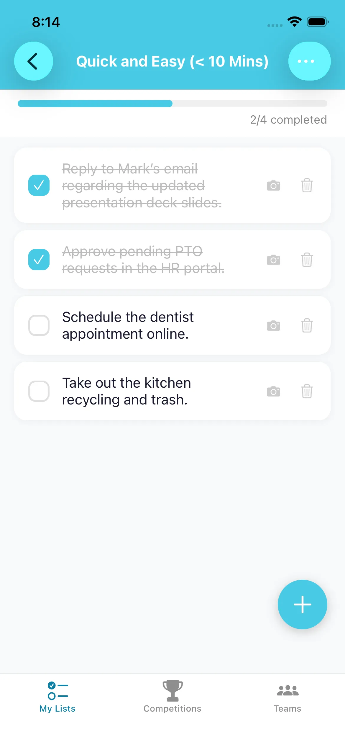 My Tasks